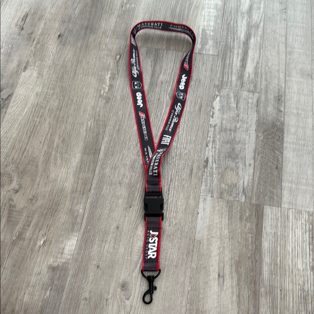 Maserati Jeep Dodge Alfa Romeo Fiat Chrysler J Star auto group lanyard
